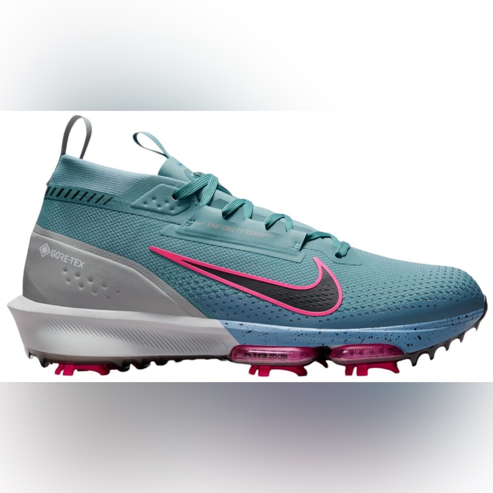 Nike Men's Size 9.5 Infinity Tour 2 Gore-Tex Golf Shoes Teal Pink Lace Up Ankle